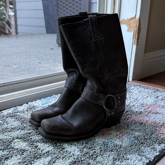 Frye Shoes - Frye Dark Brown Heeled Boots